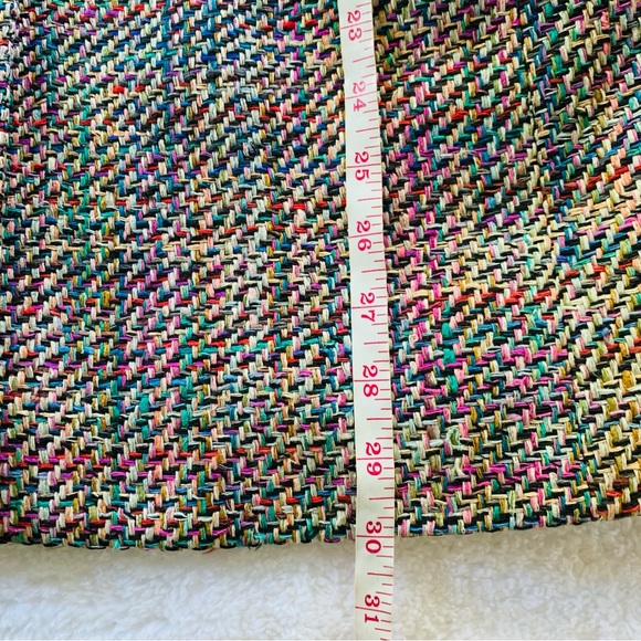 Emil Rutenberg Womens Vintage 100% Hand Woven Silk Multi Color Blazer | Large - Picture 8 of 8